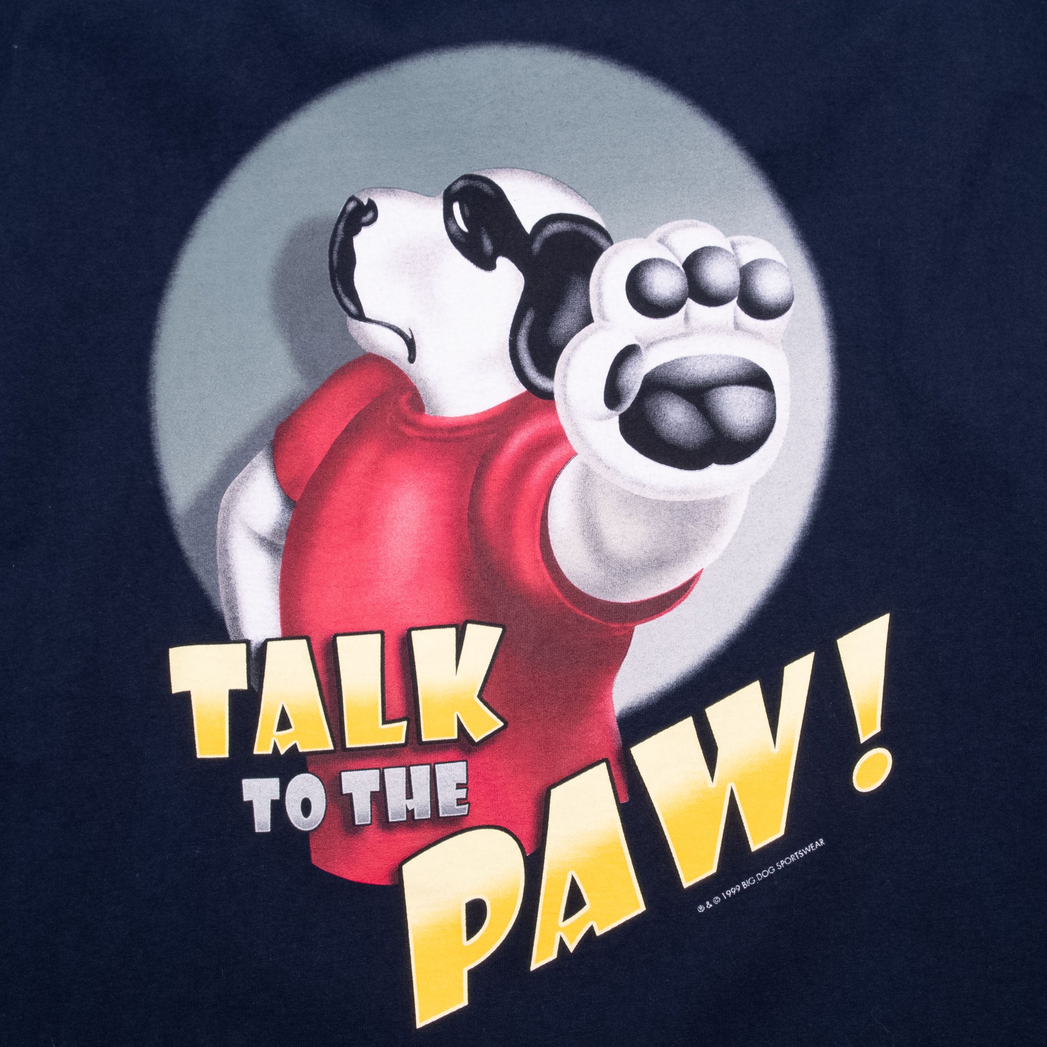Vintage Big Dogs Talk To The Paw Long Sleeve Tee Shirt 1999 Size 2XL