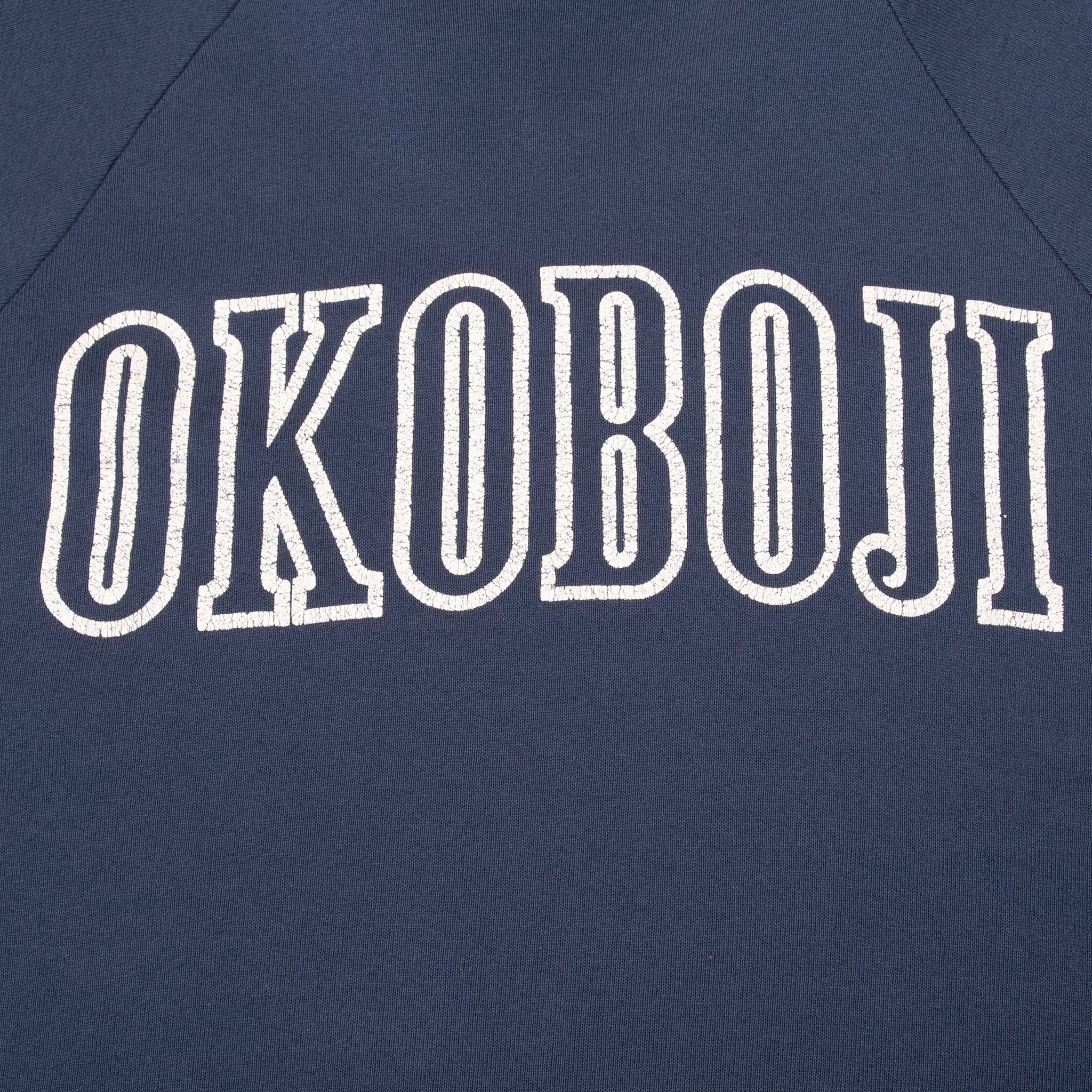 VINTAGE UNIVERSITY OF OKOBOJI 1980S SWEATSHIRT SIZE LARGE MADE IN USA