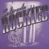 Vintage Purple MLB Colorado Rockies Tee Shirt 1996 Size XL