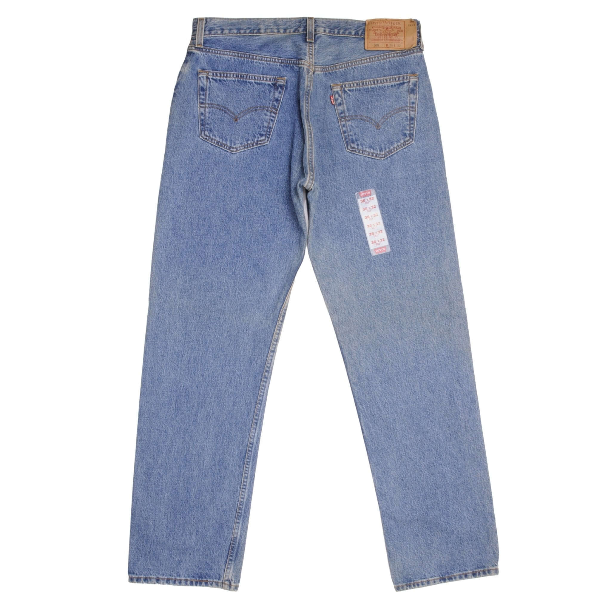 VINTAGE DEADSTOCK PRESHRUNK LEVIS 501 JEANS INDIGO 1990S VINTAGE DEADSTOCK PRESHRUNK LEVIS 501 JEANS INDIGO 1990S