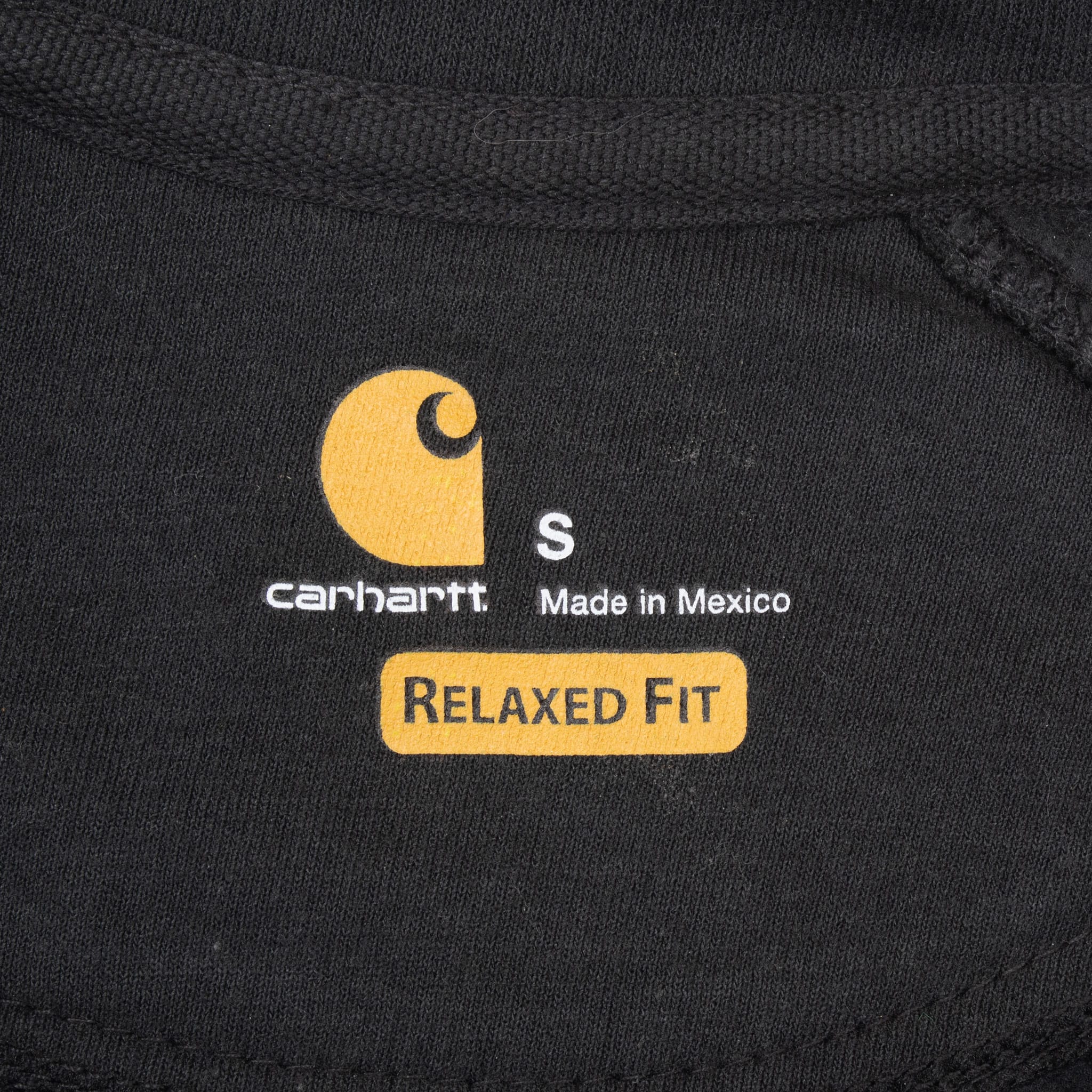 VINTAGE CARHARTT BLACK QUARTER ZIP SWEATSHIRT 2000S SMALL