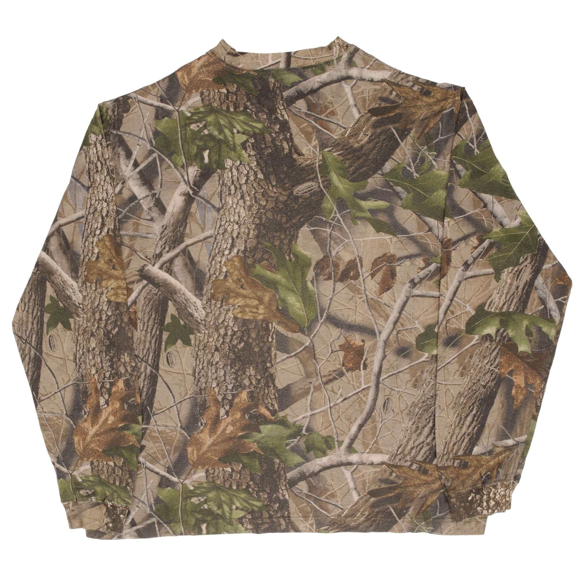 Vintage Hunting Realtree Hardwoods Camo Long Sleeve Pocket Tee Shirt Size Large