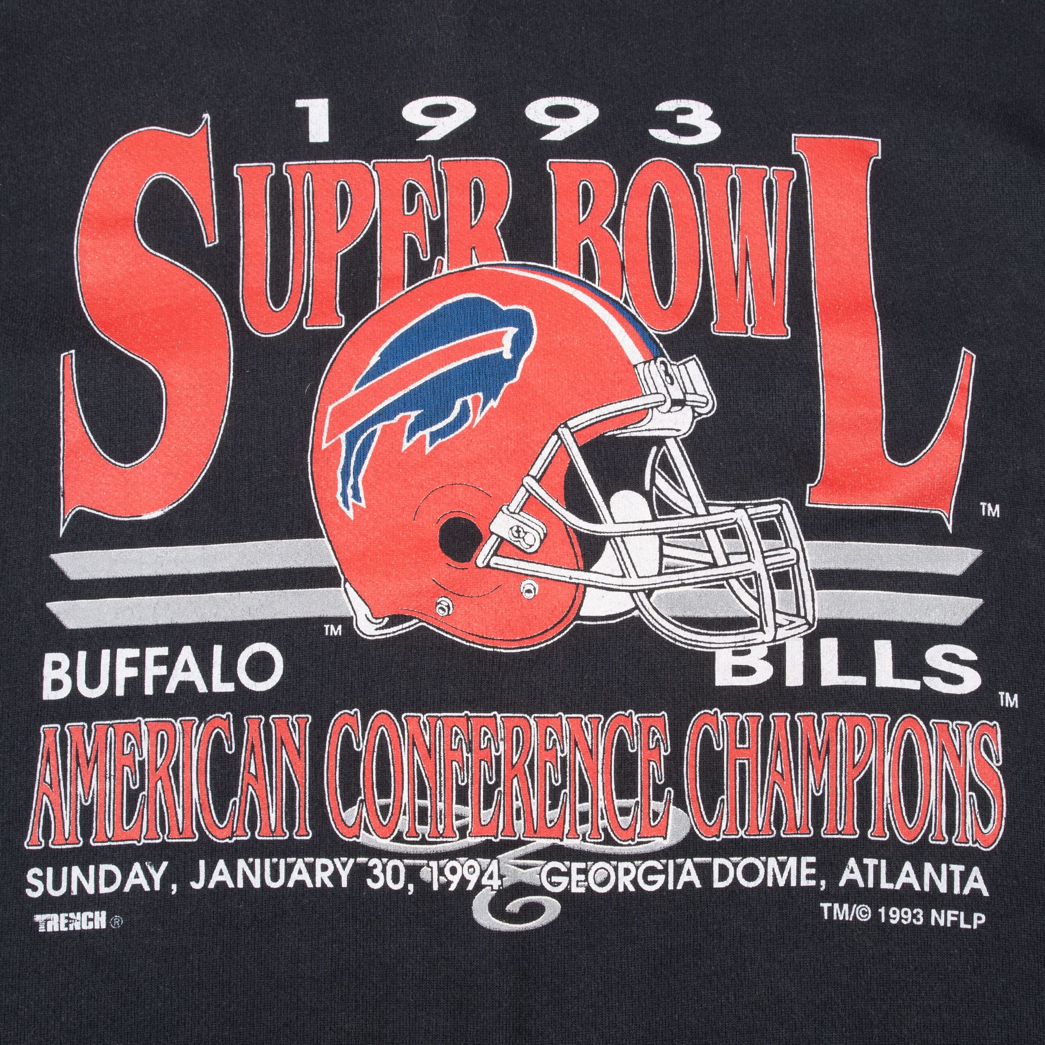 VINTAGE NFL BUFFALO BILLS SUPER BOWL 1993 SWEATSHIRT LARGE MADE IN USA