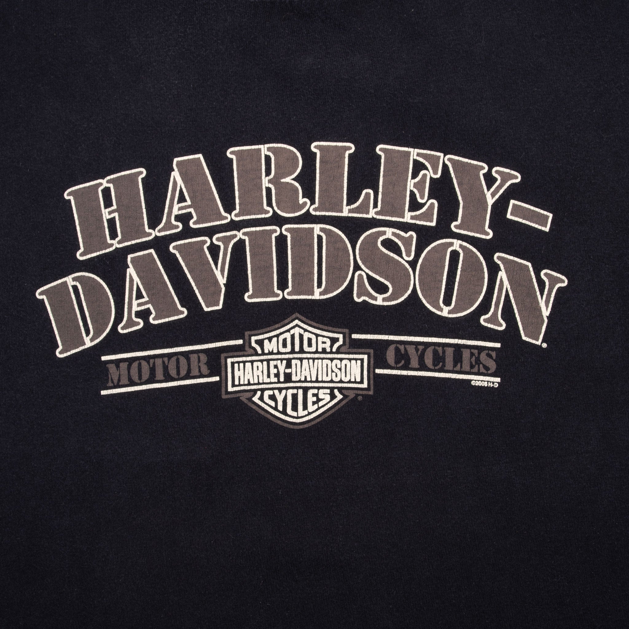 Vintage Harley Davidson Crystal River Florida 2008 Tee Shirt Size Medium Made In Usa