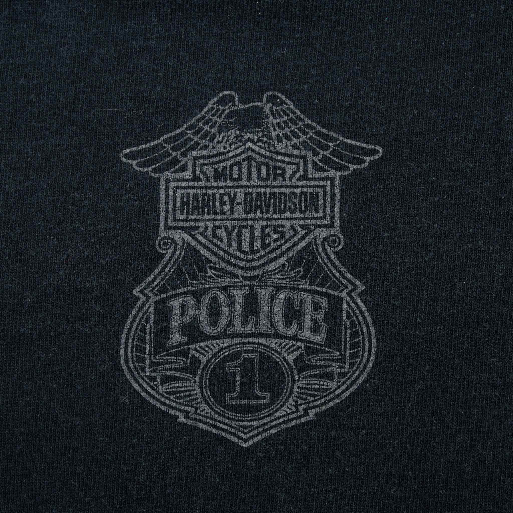 Vintage Harley Davidson Police Tee Shirt 1990S Size Large Made In Usa