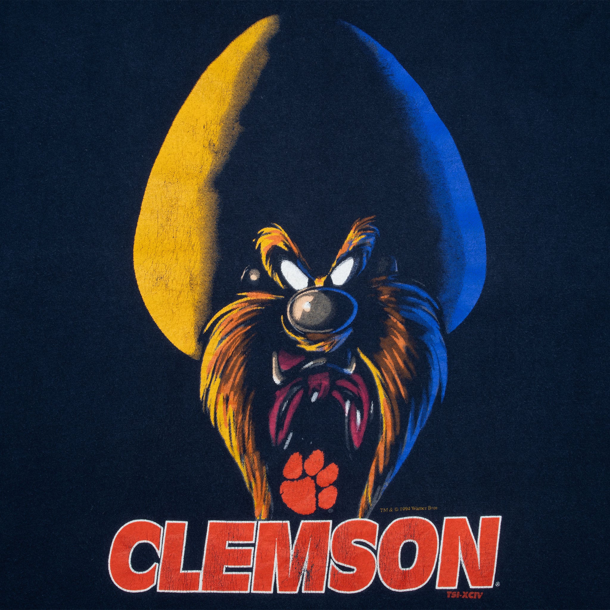Vintage Looney Tunes Yosemite Sam Clemson Tee Shirt 1994 Size XL