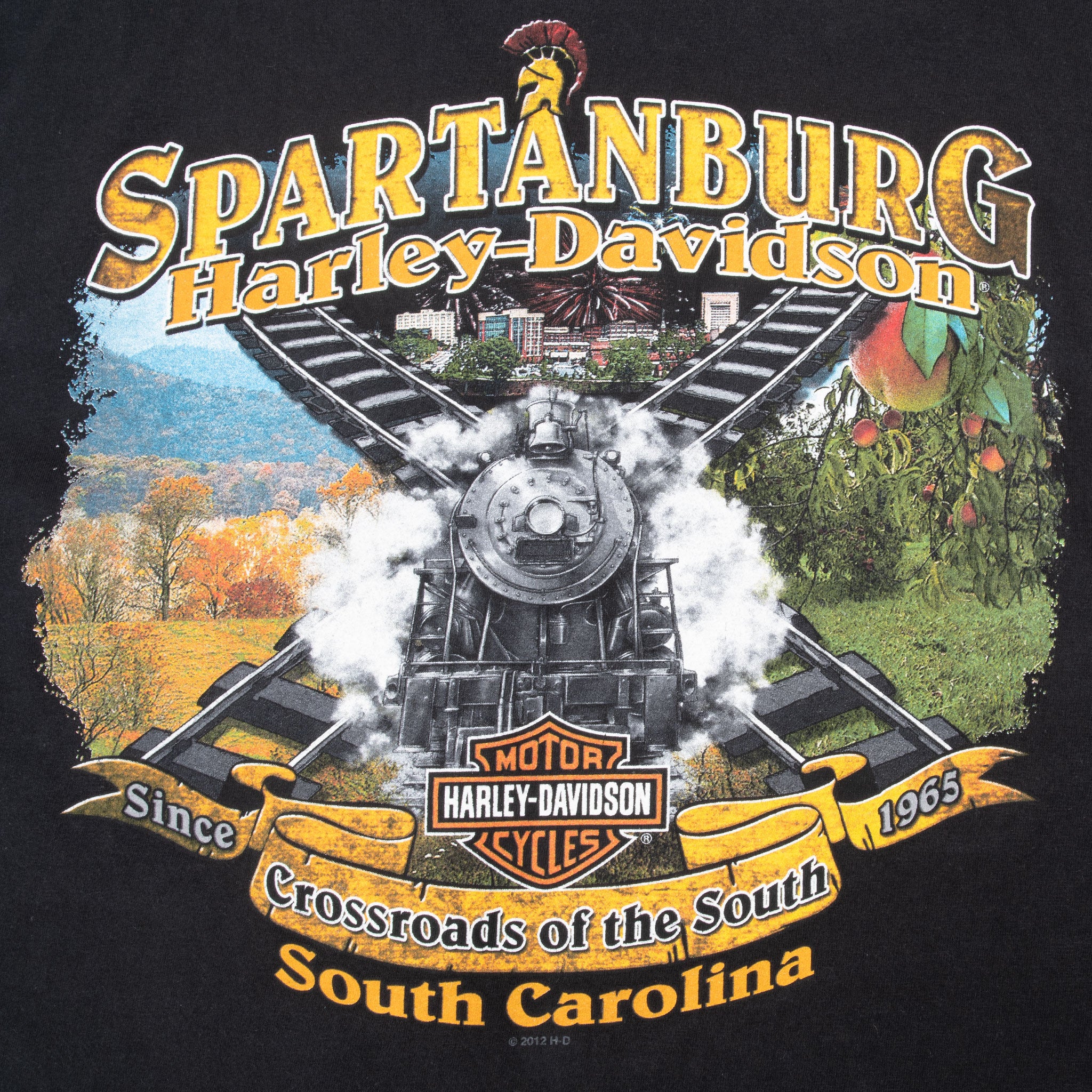 Vintage Harley Davidson Spartanburg South Carolina Long Sleeve Tee Shirt 2017 Xl