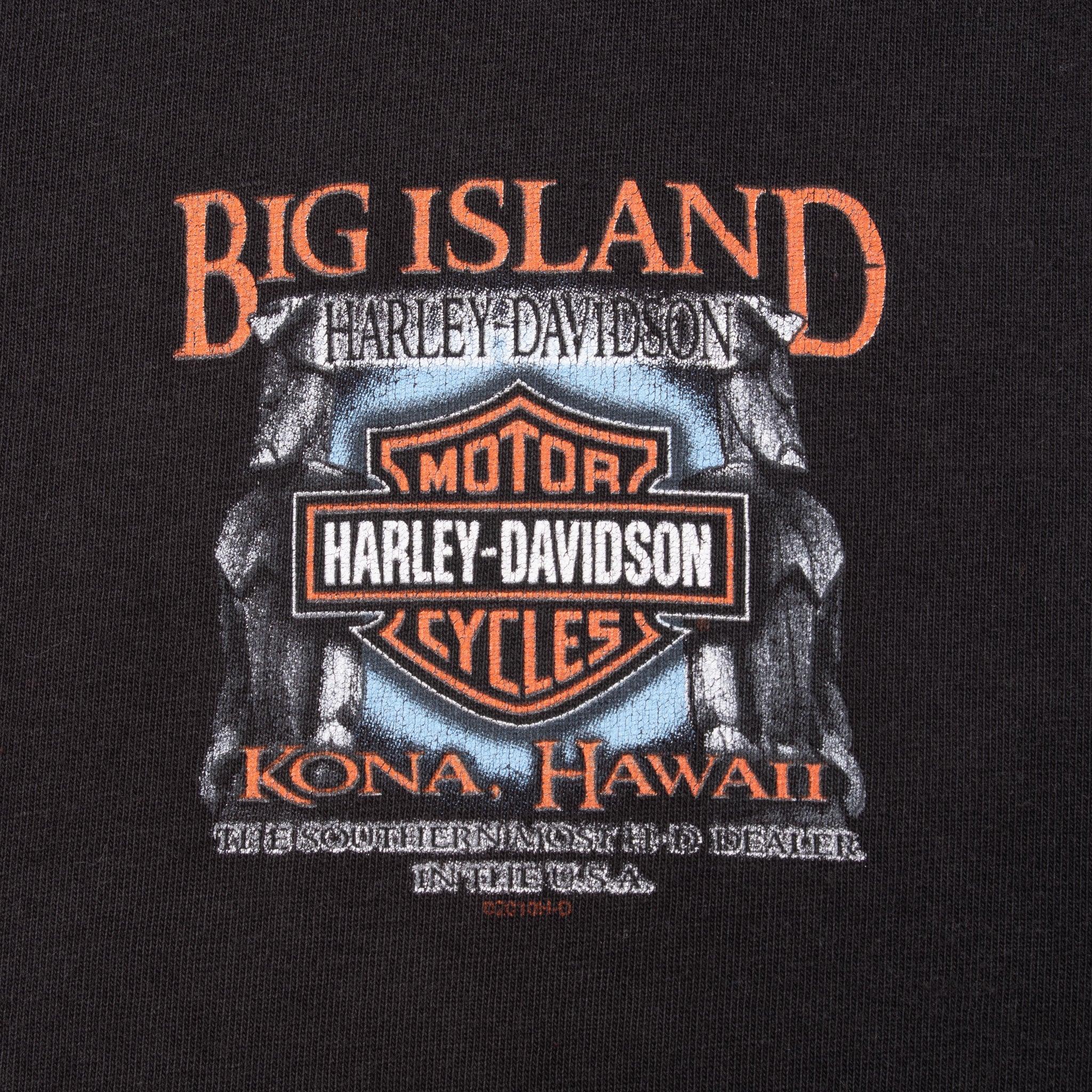 Harley Davidson Kona Big Island Hawaii Tee Shirt 2010 Size XL