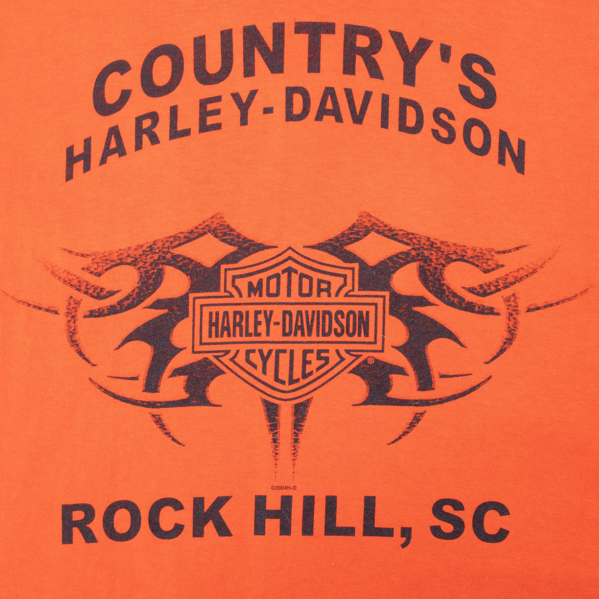 Vintage Harley Davidson Rock Hill Sc 2004 Tee Shirt Size Large Made In Usa Deadstock