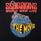 VINTAGE SCORPIONS WORLD WIDE LIVE THE MOVIE TEE SHIRT 1985 SIZE SMALL