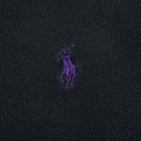 Vintage Polo Ralph Lauren Black Quarter 1/4 Zip Sweater 1990S Size Large