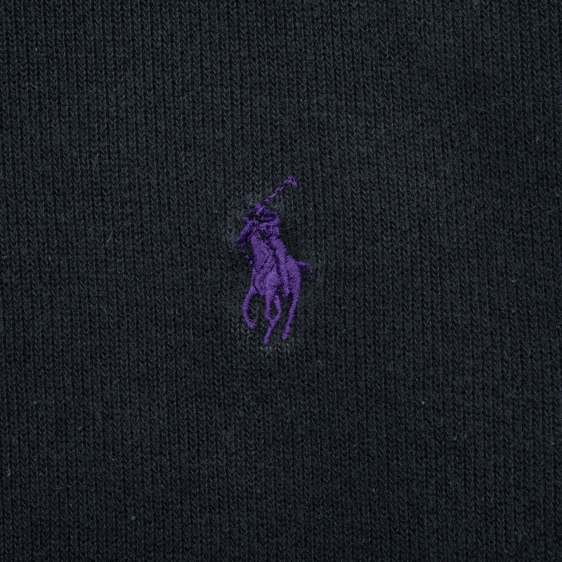 Vintage Polo Ralph Lauren Black Quarter 1/4 Zip Sweater 1990S Size Large
