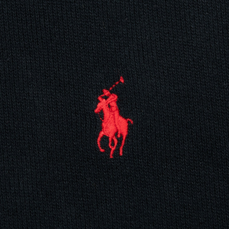 Vintage Polo Ralph Lauren Black Quarter 1/4 Zip Sweater 1990S Size XL