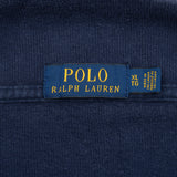 VINTAGE POLO RALPH LAUREN NAVY BLUE QUARTER 1/4 ZIP SWEATER XL