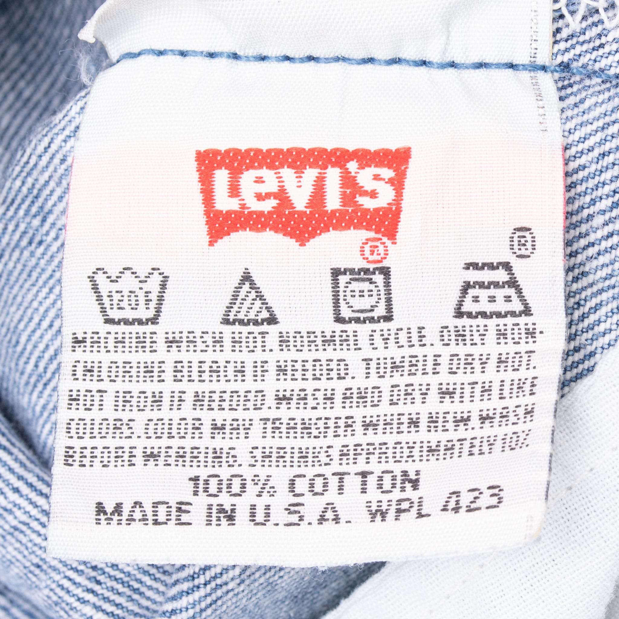 VINTAGE LEVIS 501 INDIGO BLUE JEANS 1990S SIZE 36X37 MADE IN USA