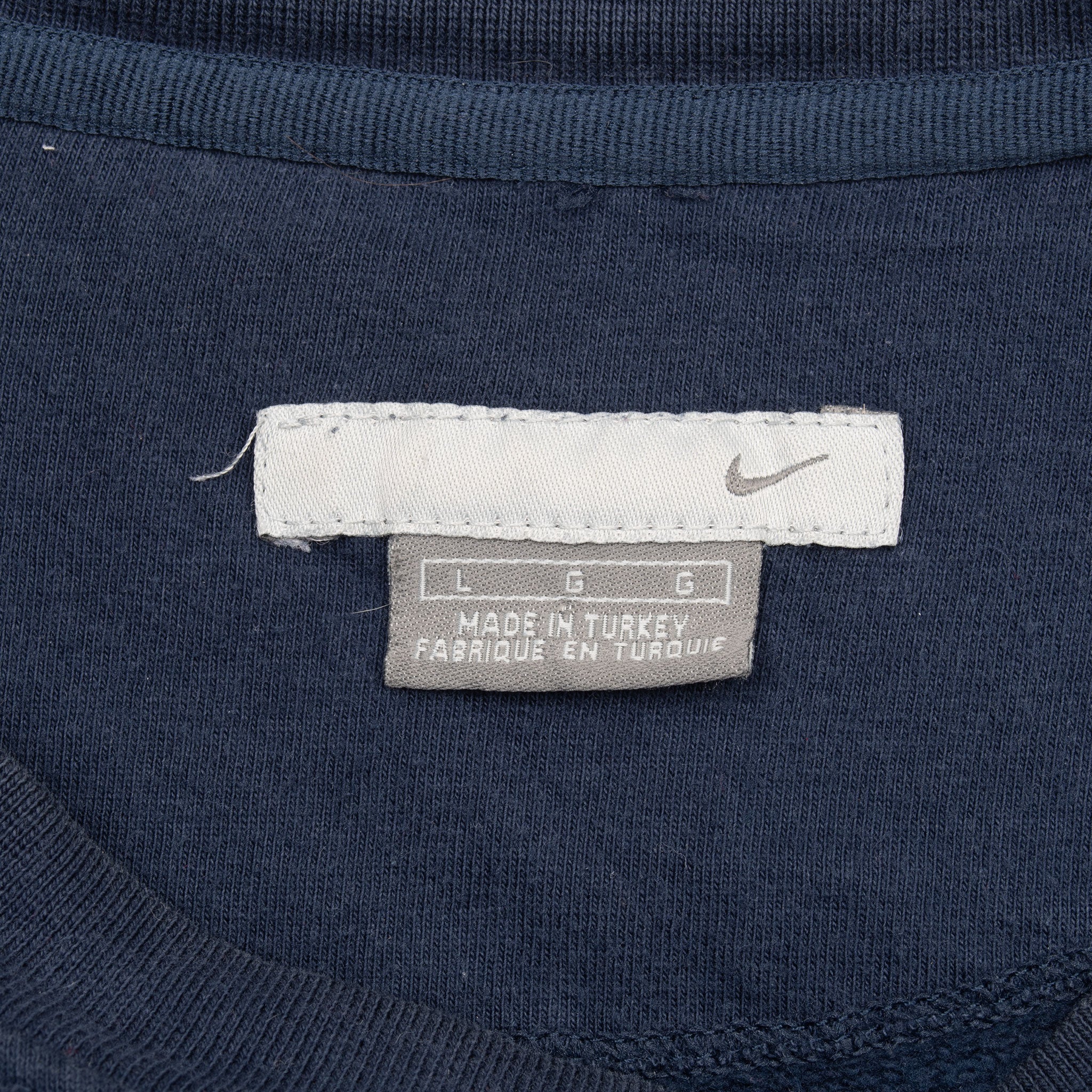 Vintage Nike Classic Swoosh Navy Blue Sweatshirt 2000S Size Large