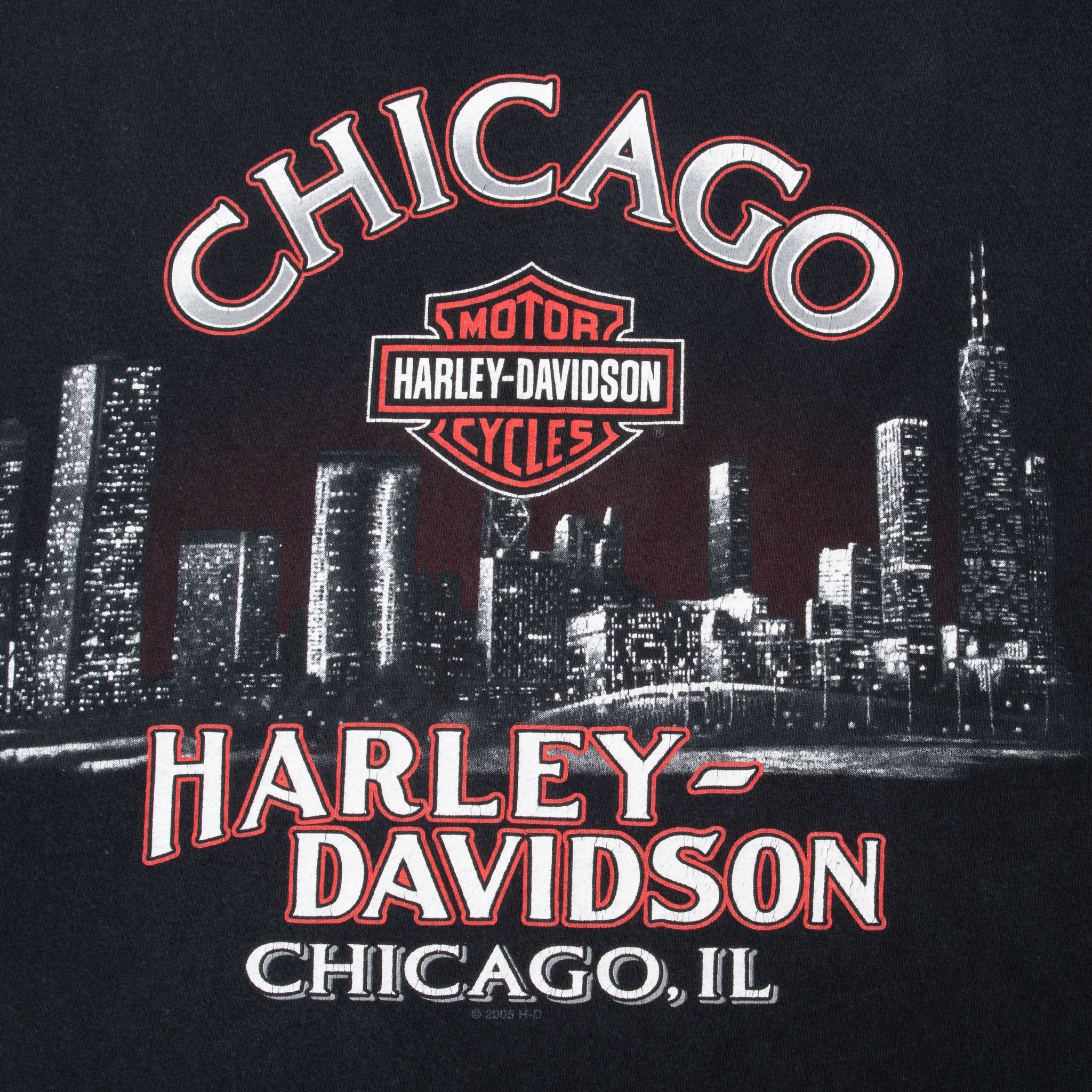 Vintage Harley Davidson Chicago 2008 Tee Shirt Size Large Made In Usa
