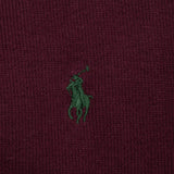 VINTAGE POLO RALPH LAUREN BURGUNDY QUARTER 1/4 ZIP SWEATER 1990S XL