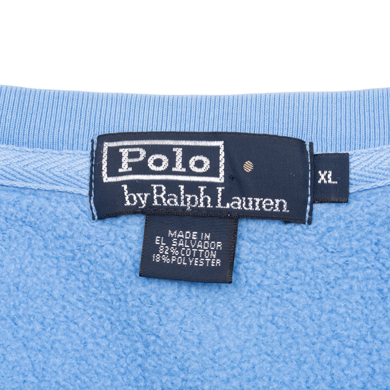 Vintage Ralph Lauren 1990S Classic Pastel Blue Crewneck Sweatshirt Size XL
