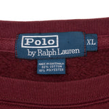 Vintage Ralph Lauren 1990S Classic Burgundy Crewneck Sweatshirt Size XL