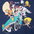 Looney Tunes Florida graphic with Bugs Bunny, Taz, Tweety and Yosemite Sam in a car