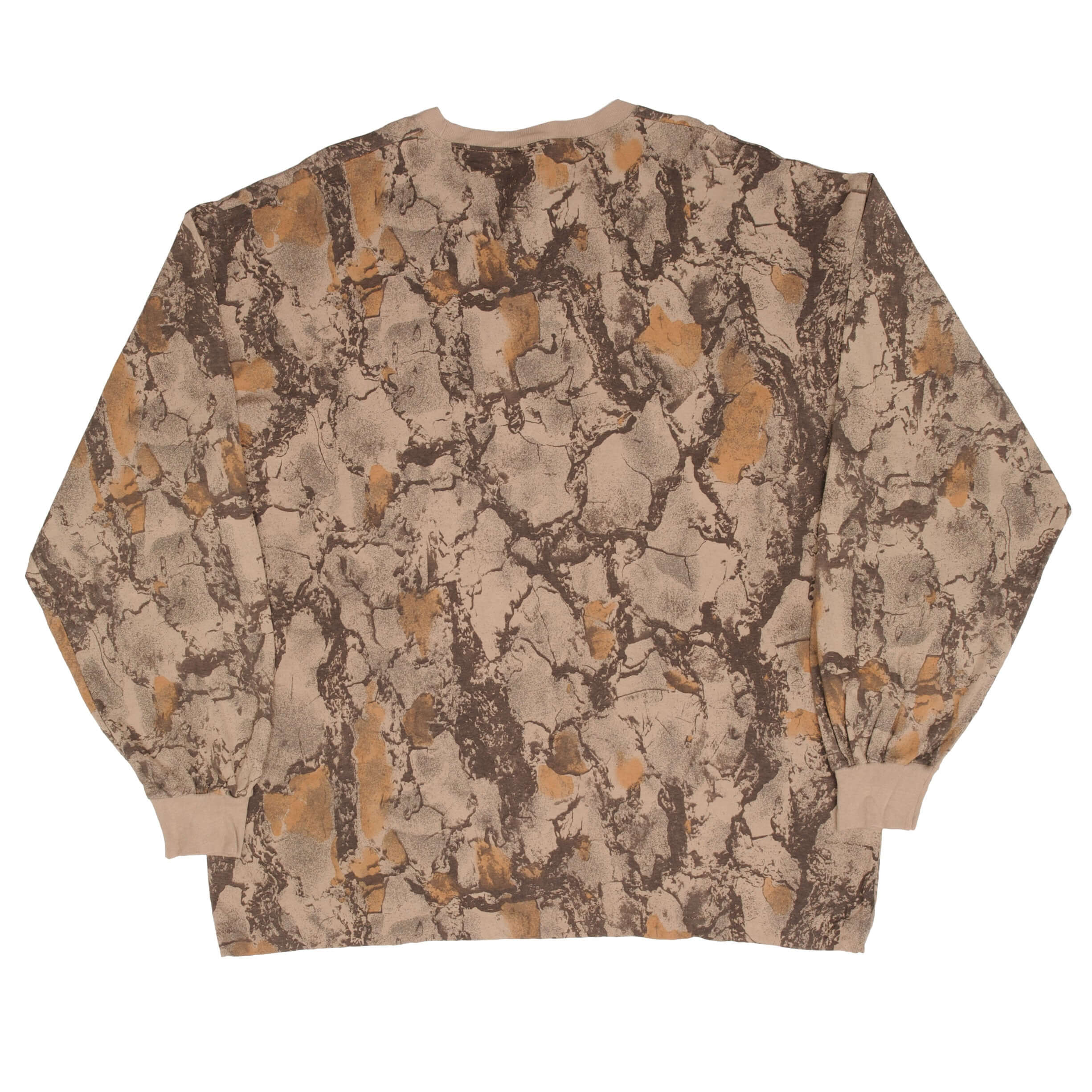 Vintage Hunting Natural Gear Camo Long Sleeve Pocket Tee Shirt 1990s Size 2XL Made In USA