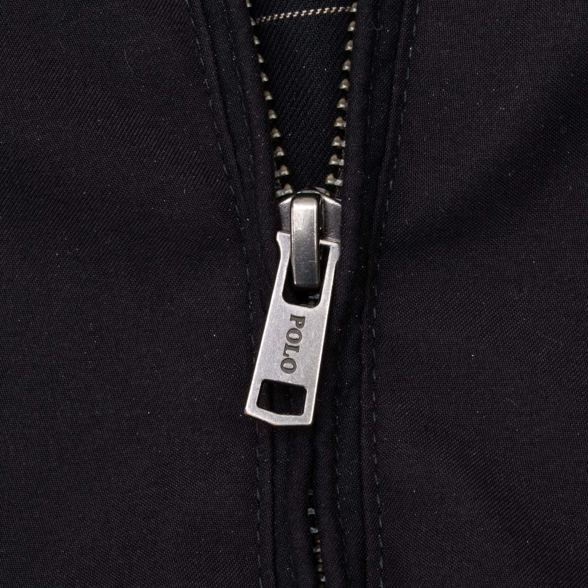 Vintage Polo Ralph Lauren Black Harrington Golf Jacket Size Large