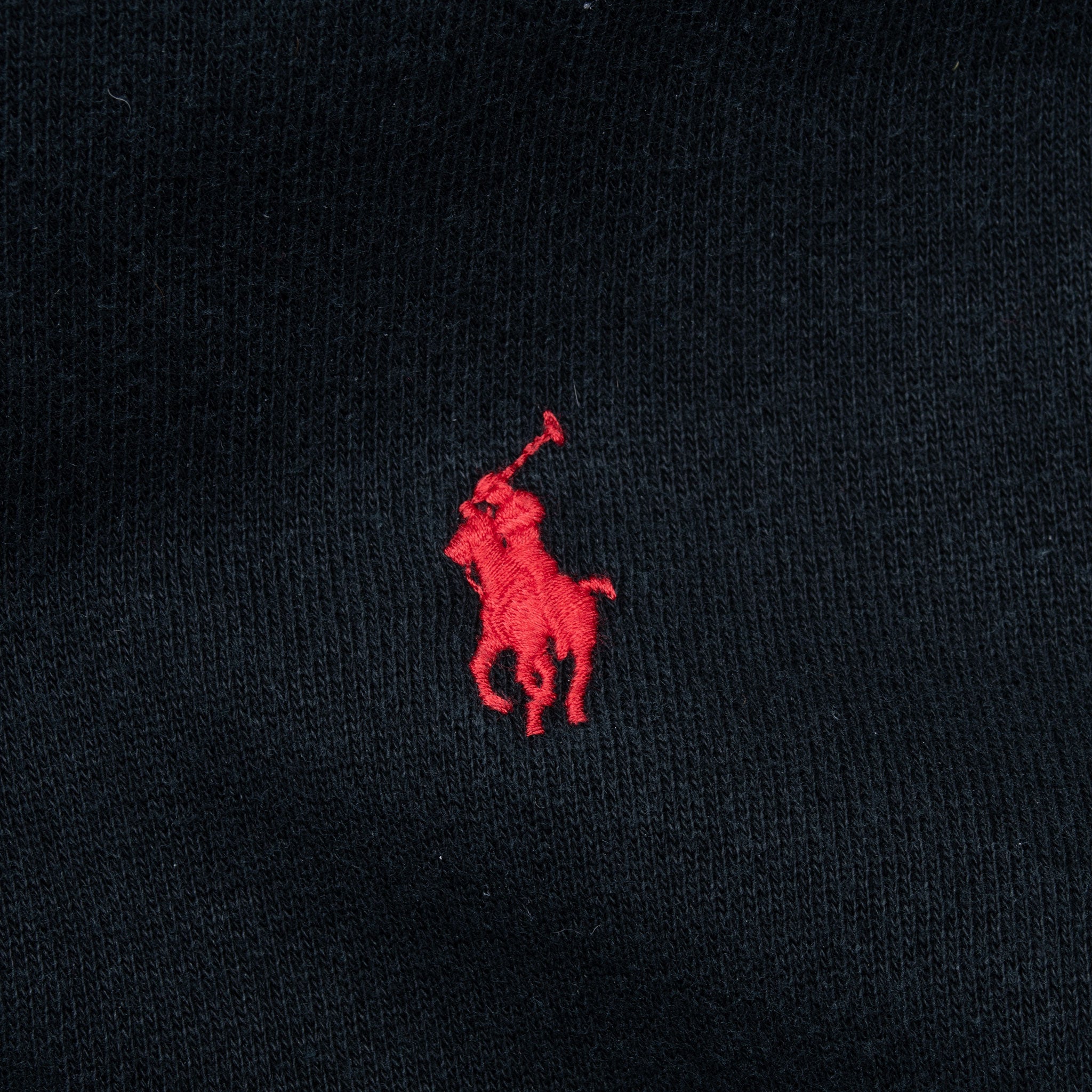 VINTAGE RALPH LAUREN FULL ZIP CLASSIC BLACK HOODIE SWEATSHIRT 1990S MEDIUM