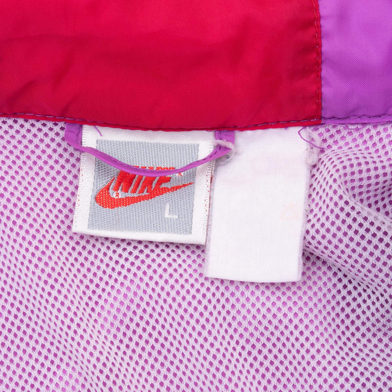 Vintage Nike Swoosh Neon Windbreaker Jacket Late 1980S Size Large