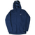 Full front view of navy blue Patagonia Departer hooded jacket