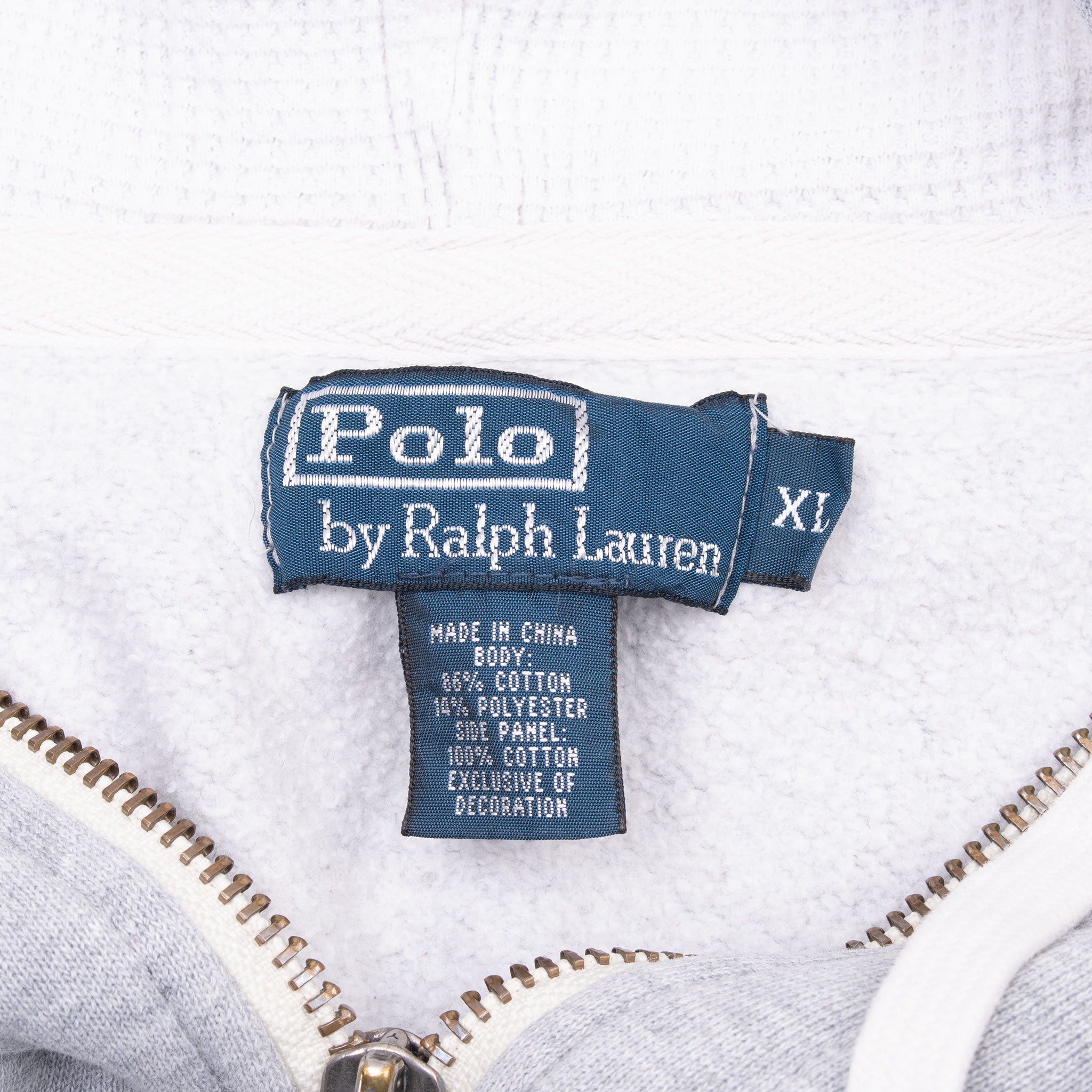 Vintage Ralph Lauren Full Up Classic Grey Hoodie Sweatshirt 1990S Size XL