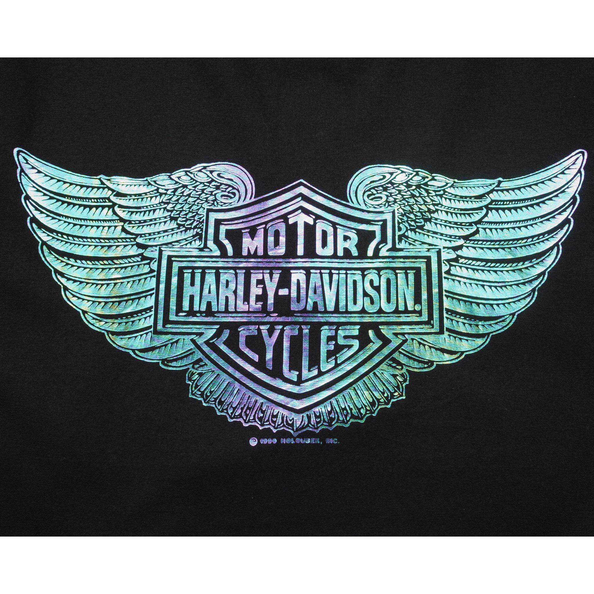 VINTAGE HARLEY DAVIDSON IRIDESCENT TEE SHIRT 1990 SIZE XL MADE IN USA