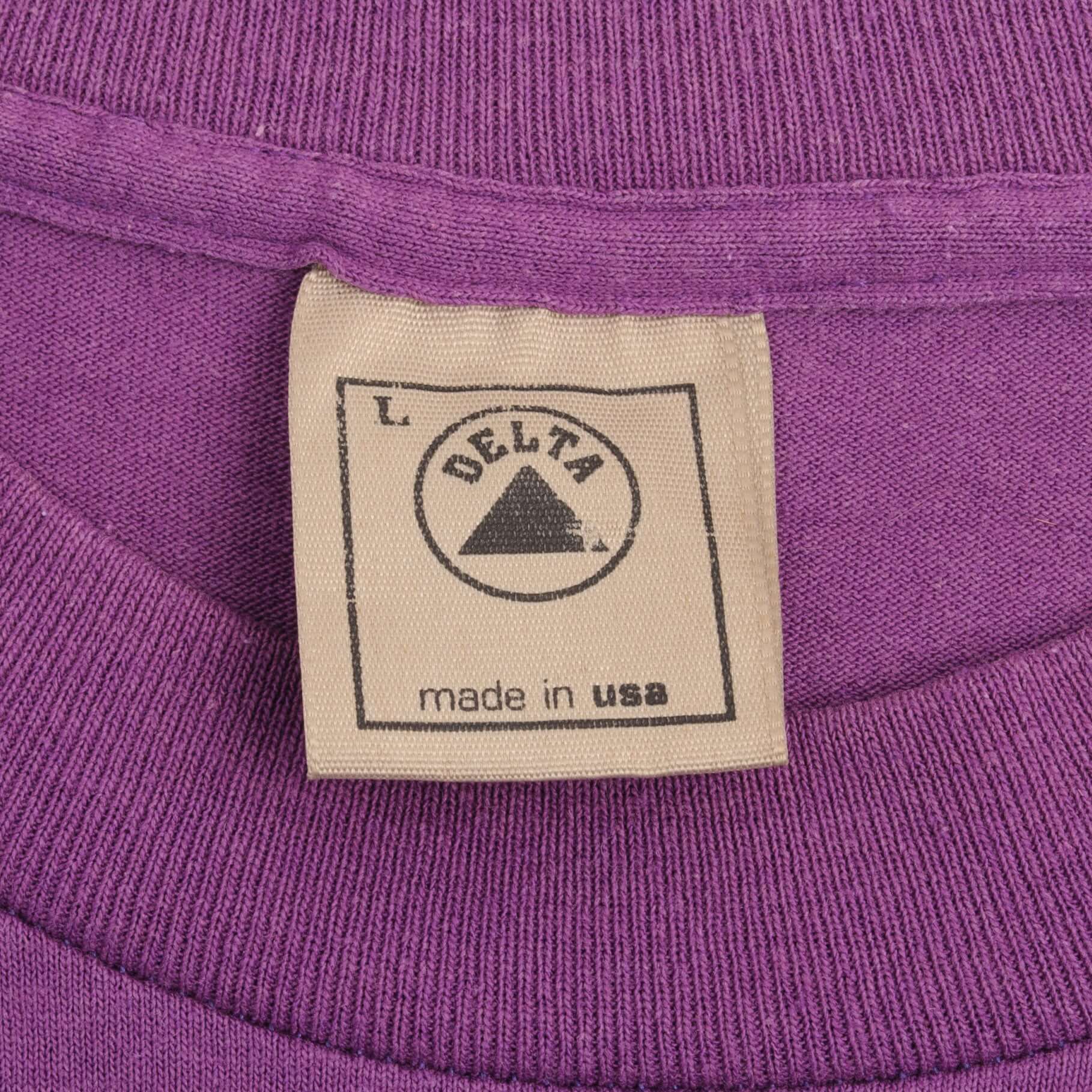 Vintage Purple MLB Colorado Rockies Tee Shirt 1991 Size Medium Made In USA With Single Stitch Sleeves