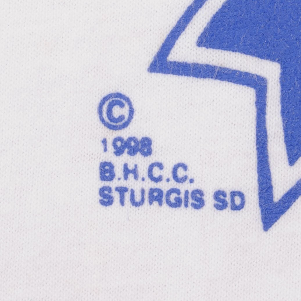 Vintage Sturgis Black Hills Rally Tee Shirt 1998 Size Medium Made In USA With Single Stitch Sleeves