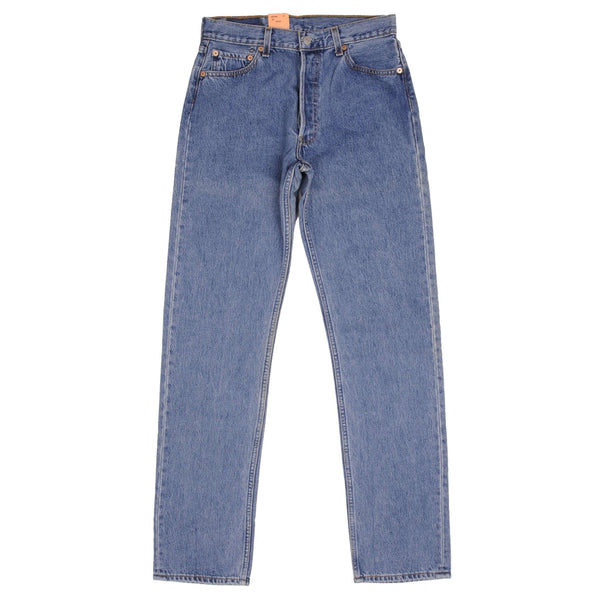 Beautiful Indigo Levis 501 Woman Jeans 1993 with Medium Wash Preshrunk Deadstock  Size on tag 30X34 Actual Size 30X33  Back Button #190
