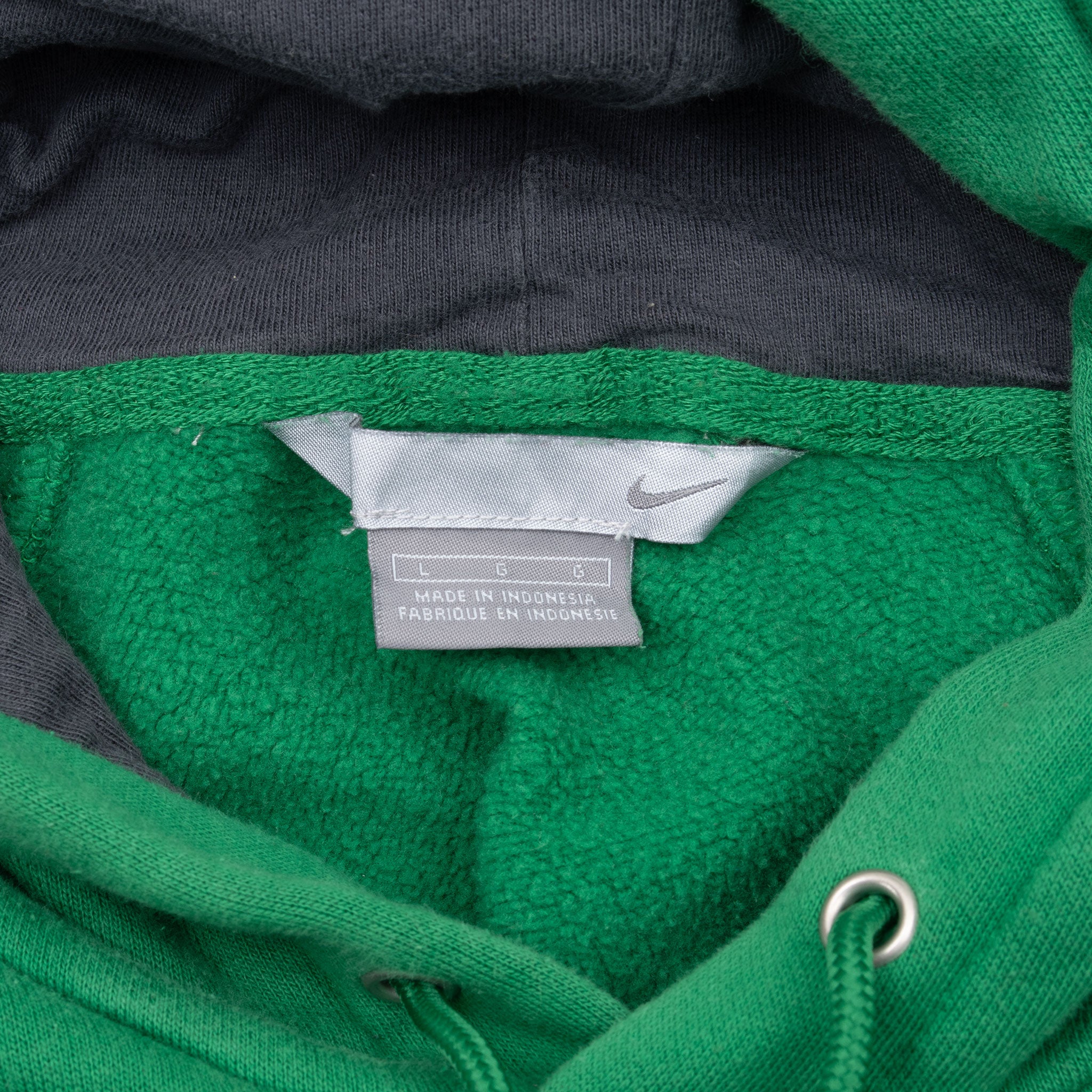 Vintage Nike Classic Swoosh Green Hoodie Sweatshirt 2000S Size Large