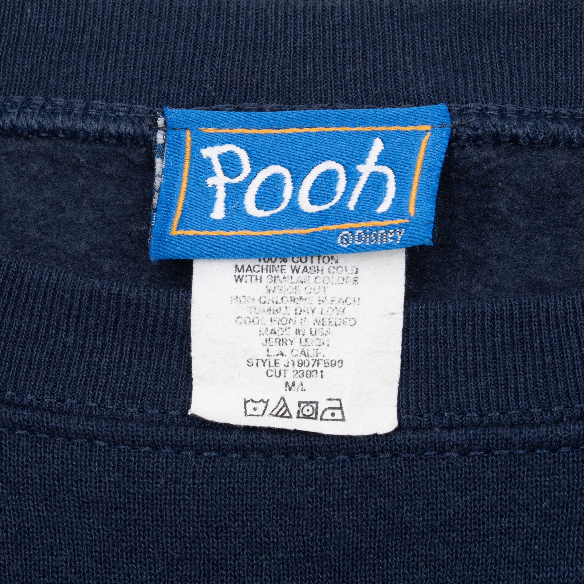 Vintage Disney Winnie The Pooh Embroidered 1990S Sweatshirt Size Large