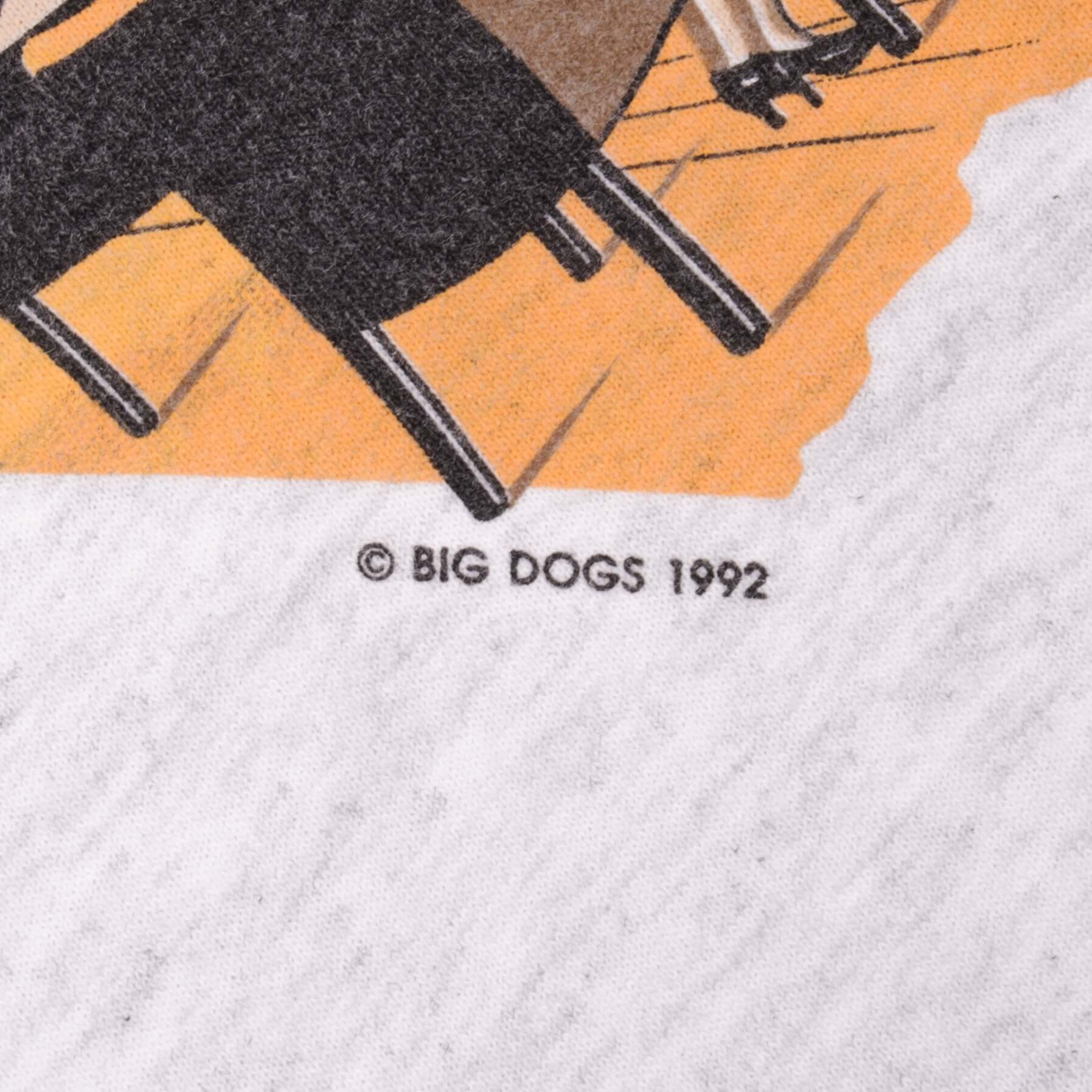 Vintage Quiet Please! The Big Dog Has The Floor Tee Shirt 1992 Size XL  With Single Stitch Sleeves