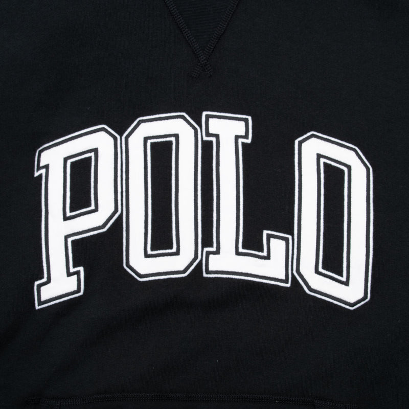 Vintage Polo Ralph Lauren Black Hoodie Sweatshirt Size Large Deadstock