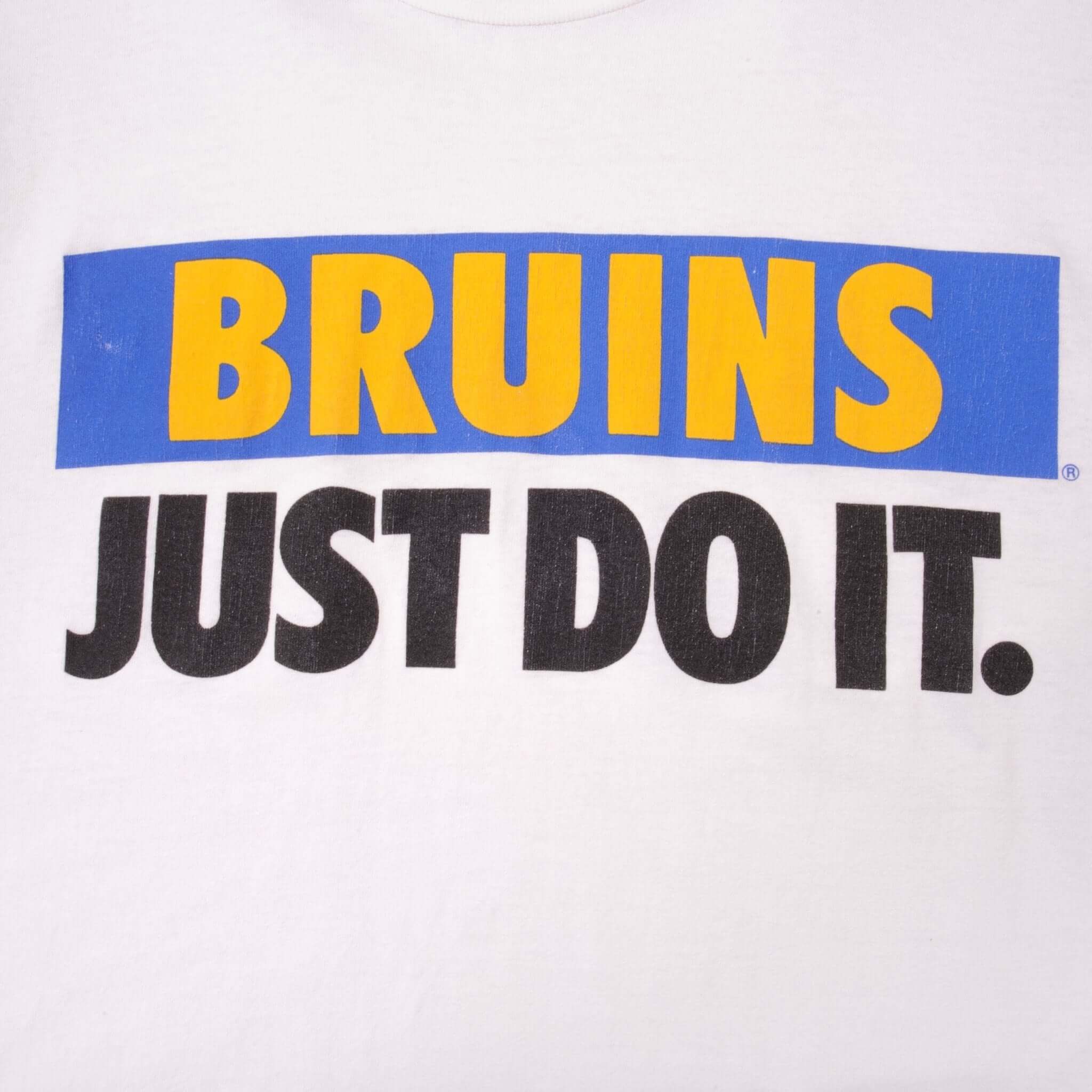 Vintage Nike UCLA Bruins Tee Shirt Size Medium Made In USA With Single Stitch Sleeves