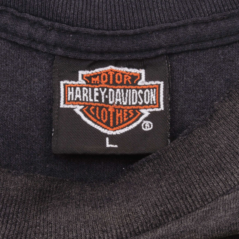 Vintage 3D Emblem Harley Davidson Pitbull Paper Thin Tee Shirt Size Medium Made In USA With Single Stitch Sleeves