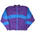 Full front view of purple and blue Nike International windbreaker jacket