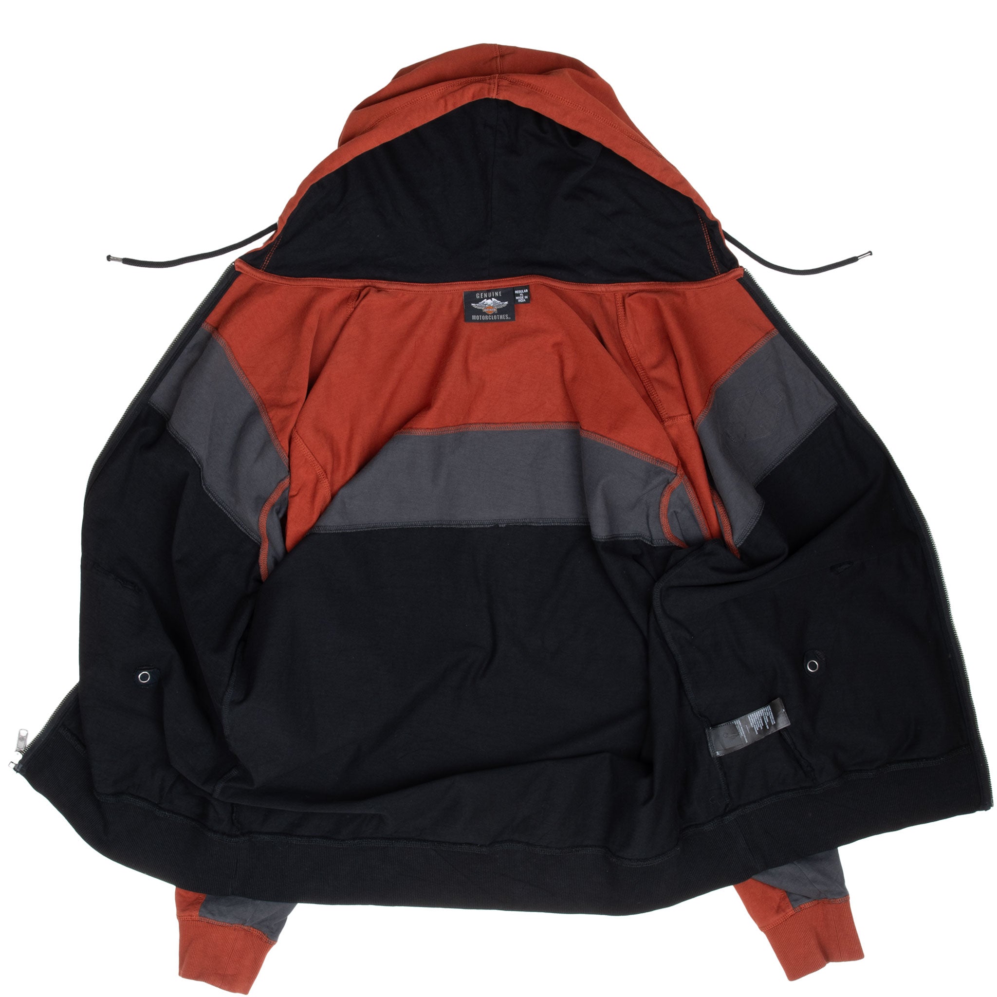 Vintage Harley Davidson Full Zip Hoodie Sweatshirt 2000S Size XL