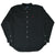 Full front view of Ralph Lauren black button-down shirt with red pony embroidery