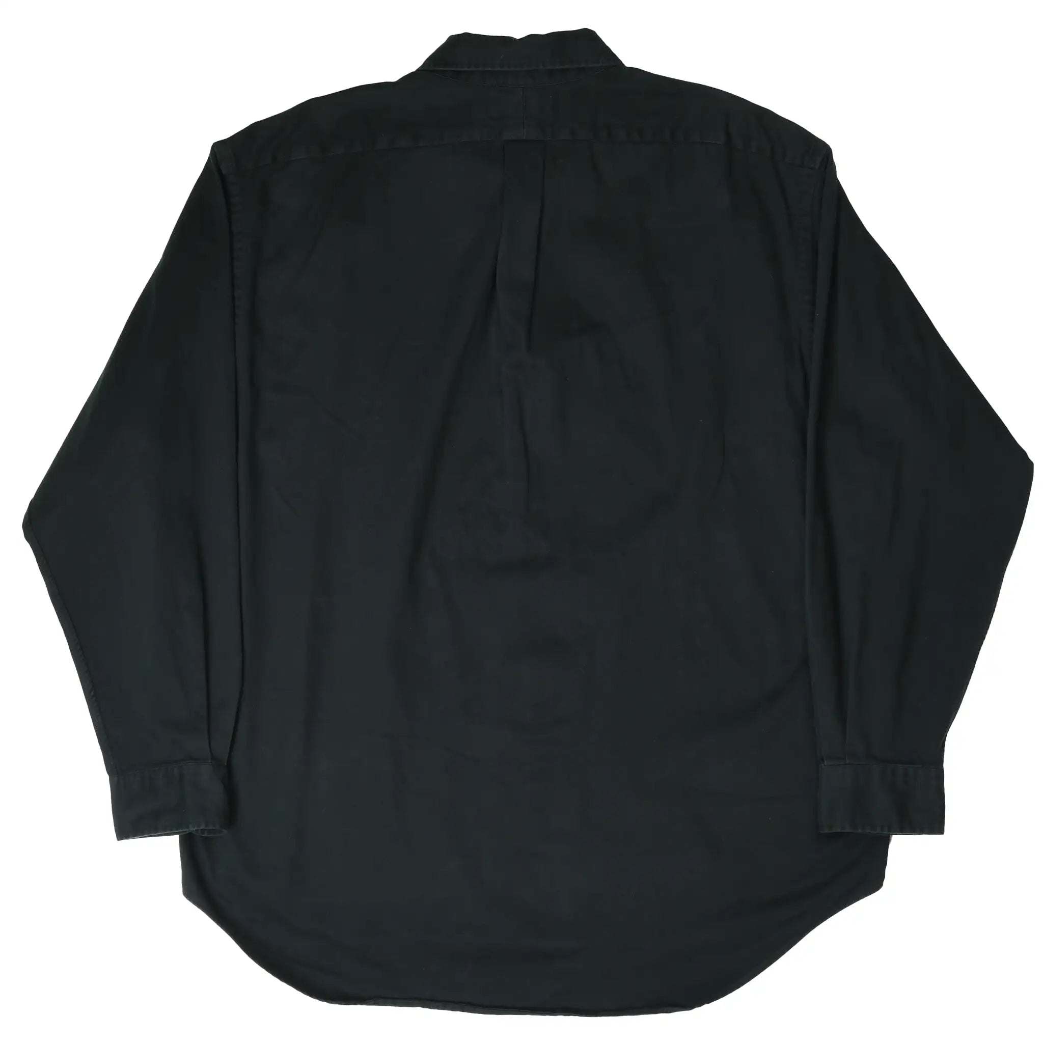Back of Ralph Lauren black long-sleeve button-down shirt