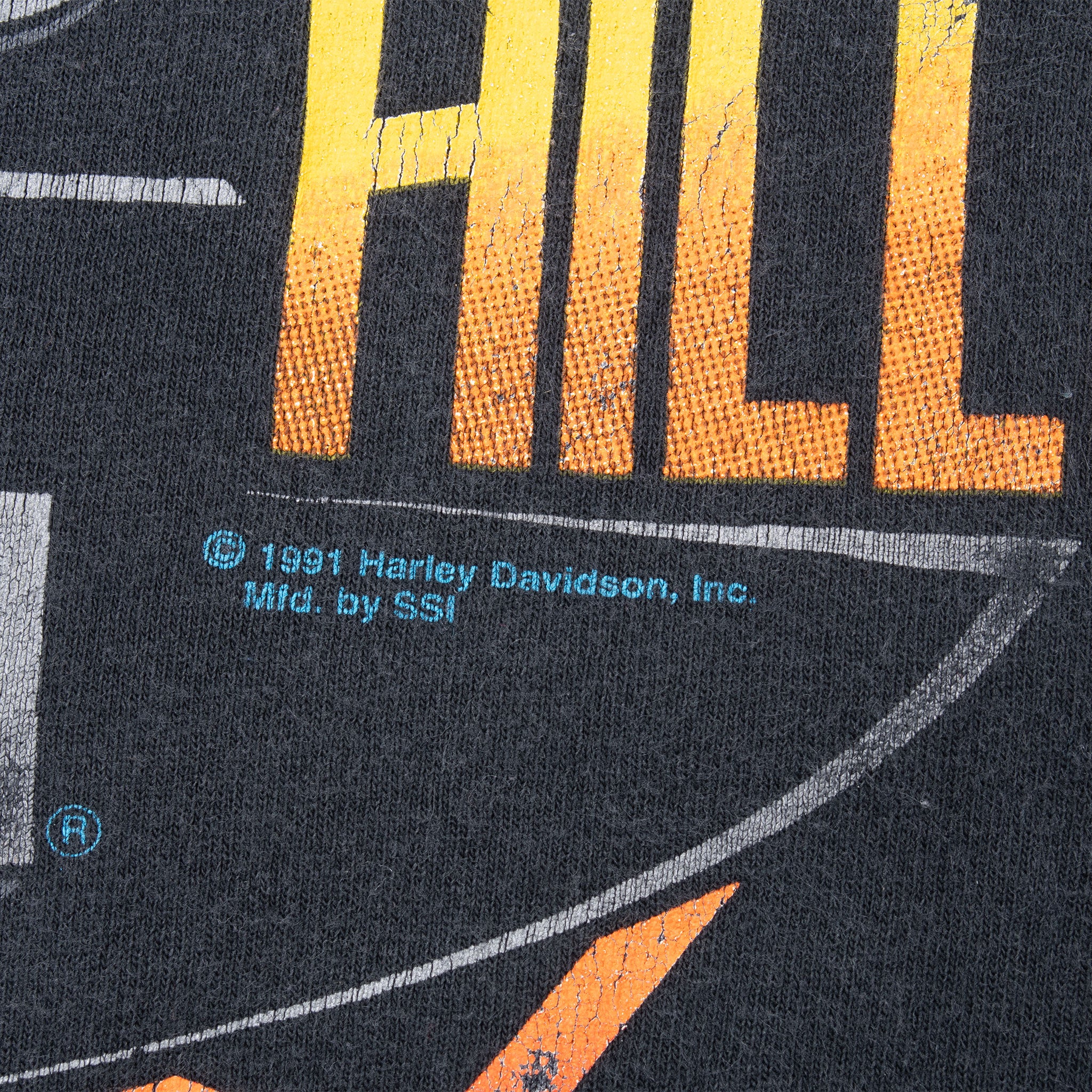 Vintage Harley Davidson Sturgis Black Hills Rally 1991 Tee Shirt Size XL Made In Usa With Single Stitch Sleeves