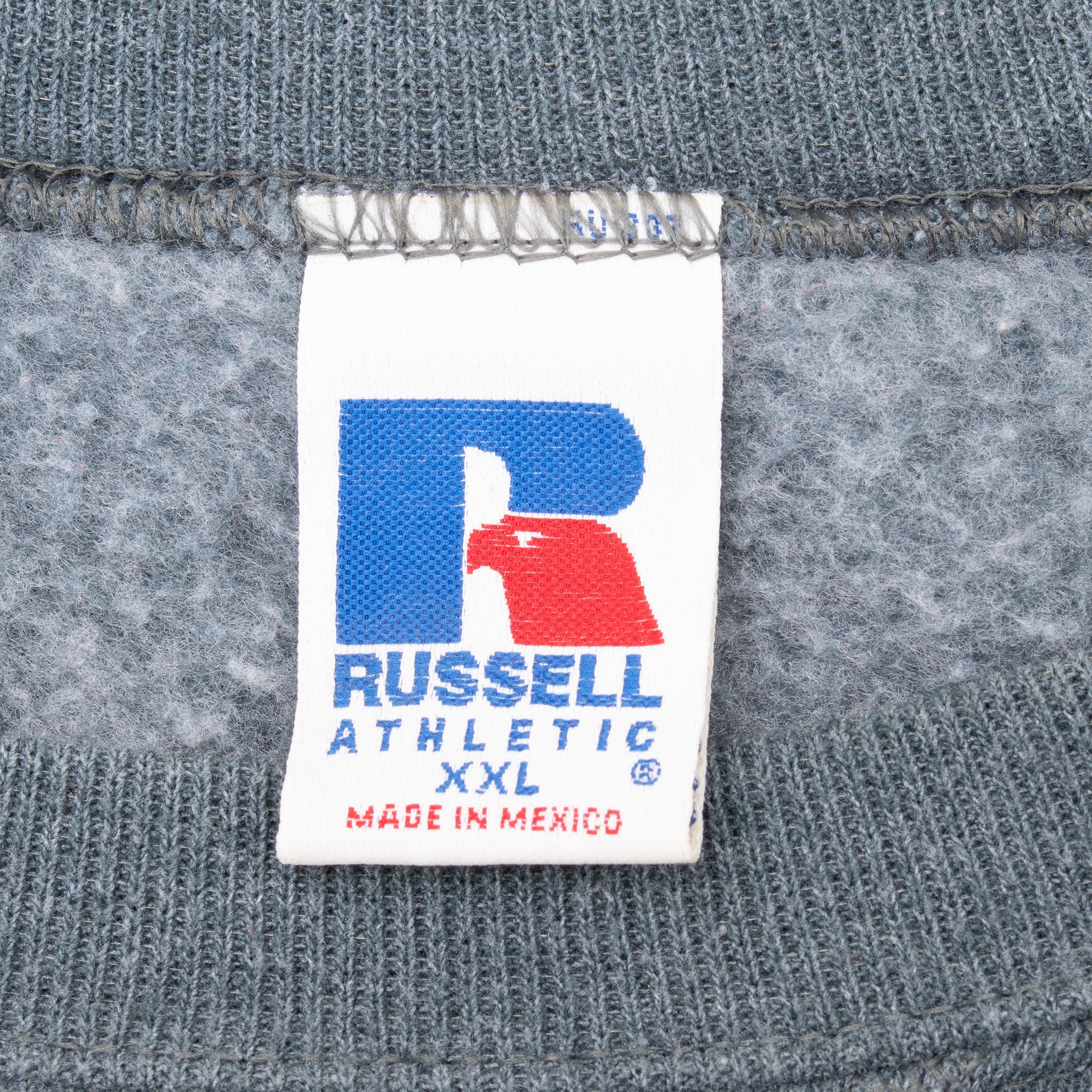 Vintage Russell Athletic Blank Dark Grey Sweatshirt 1990S Size XL Made In Usa