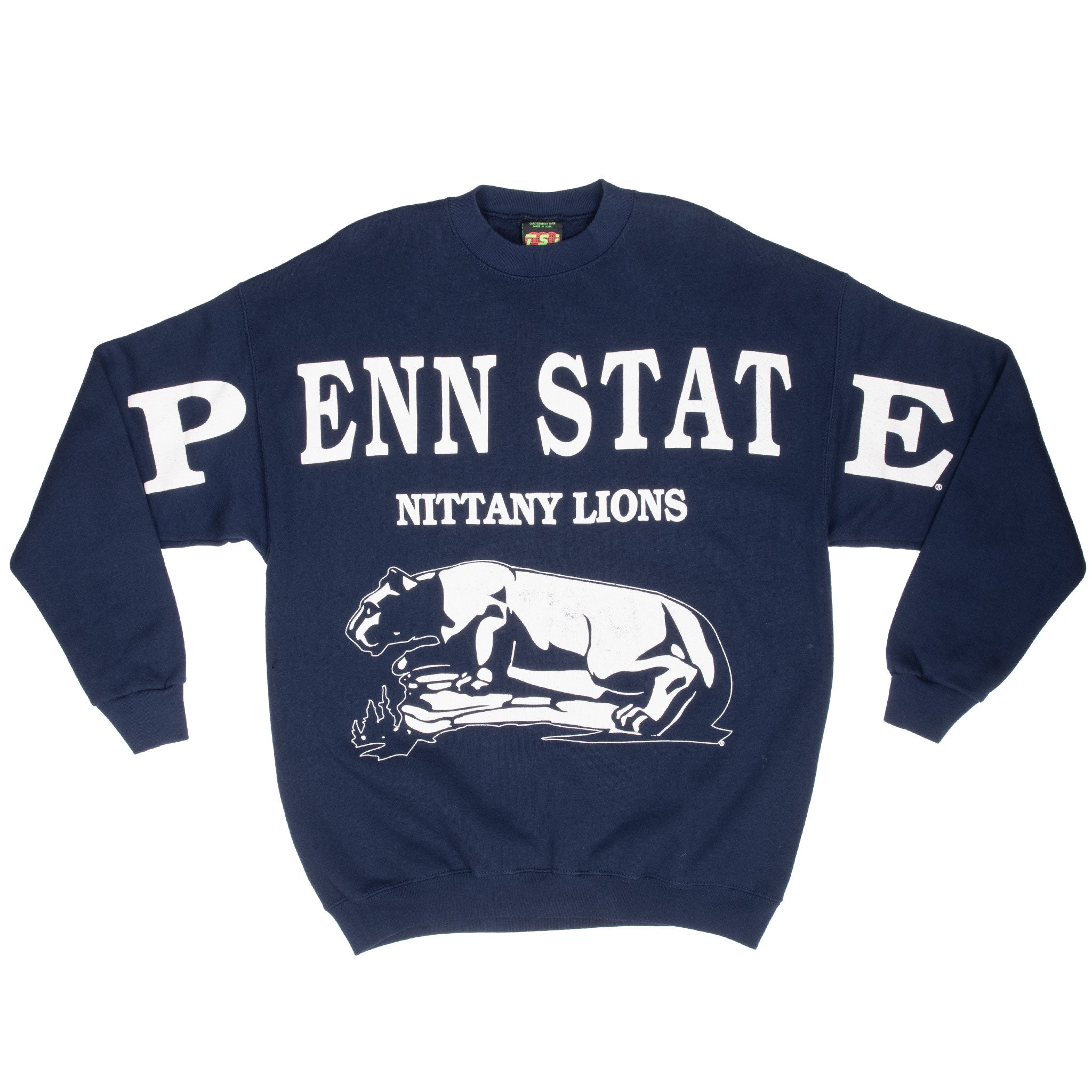 Vintage Ncaa Penn State University All Over Print Sweatshirt Size XL Made In Usa