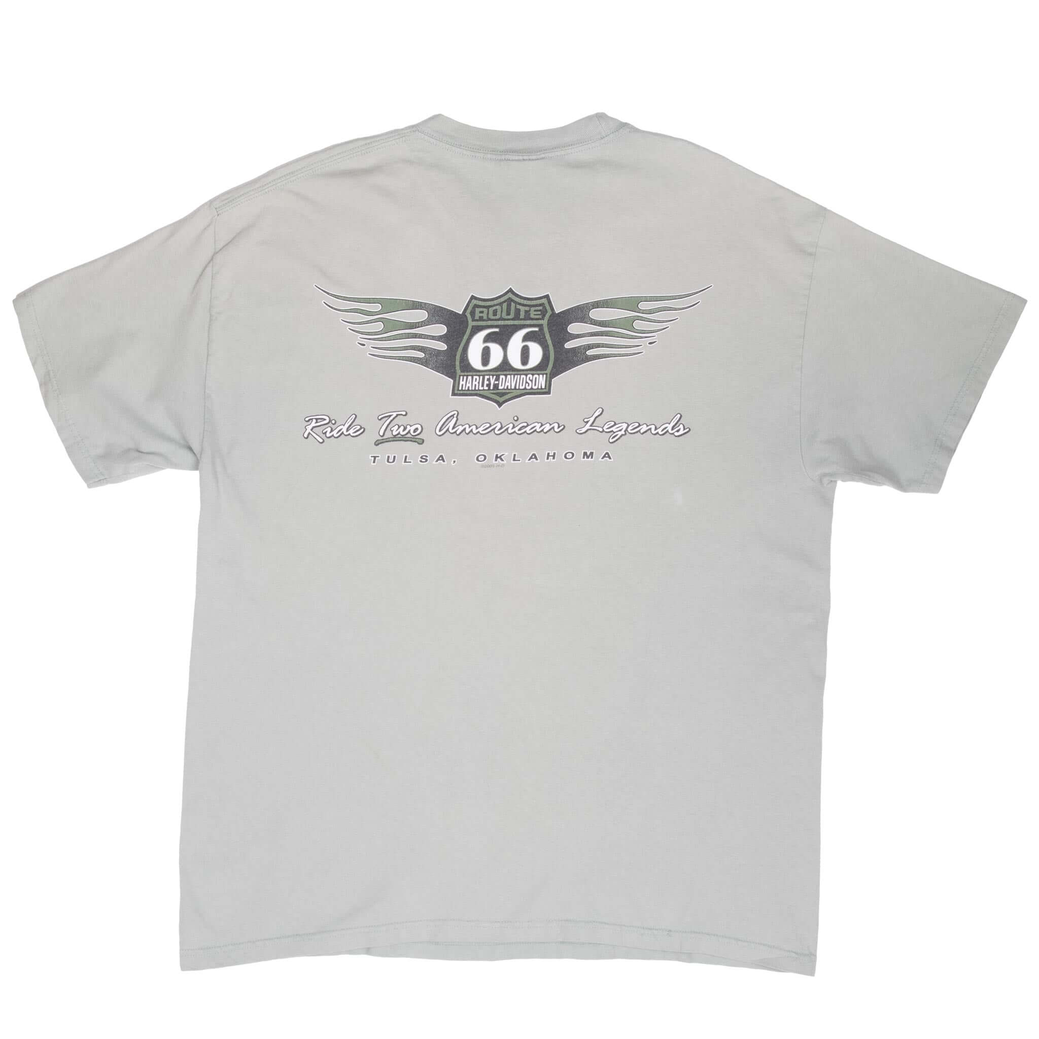 Vintage Harley Davidson Route 66 Tulsa Oklahoma Tee Shirt 2006 Size XL