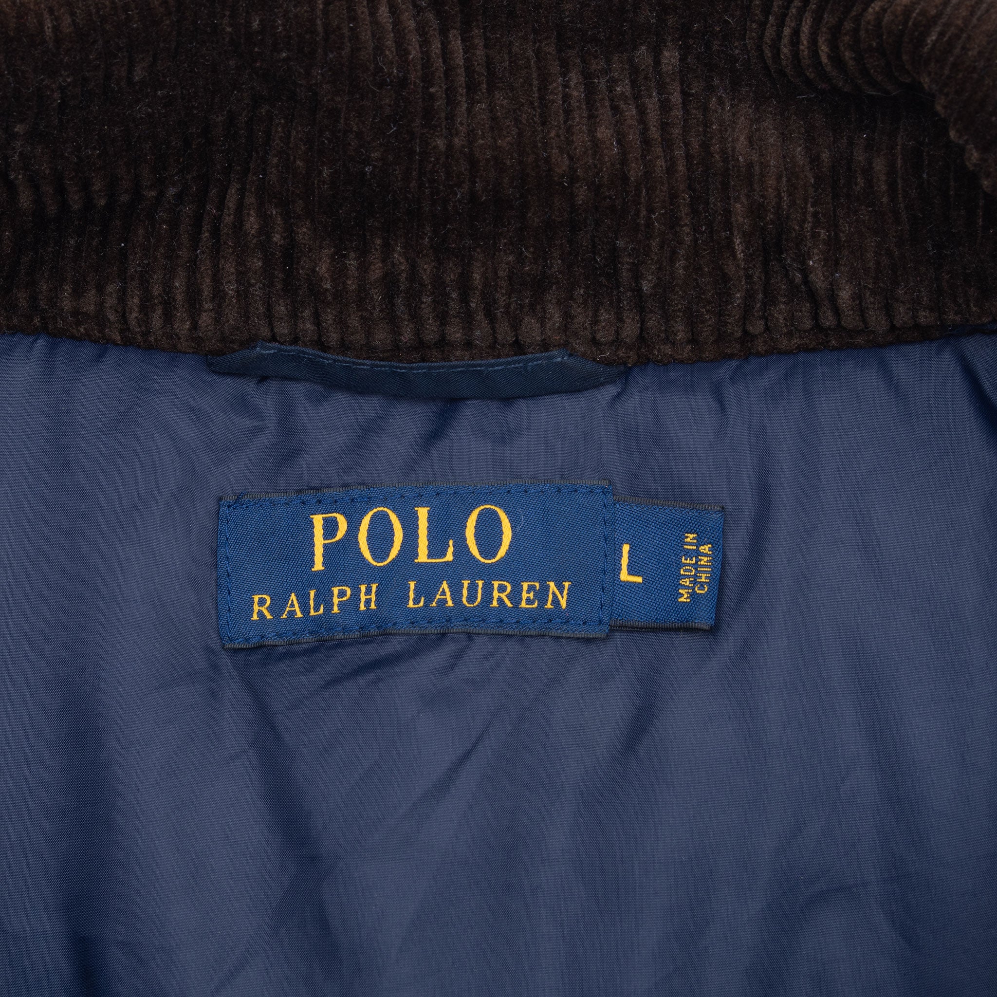 Vintage Polo Ralph Lauren Blue Quilted Vest Jacket Size Large